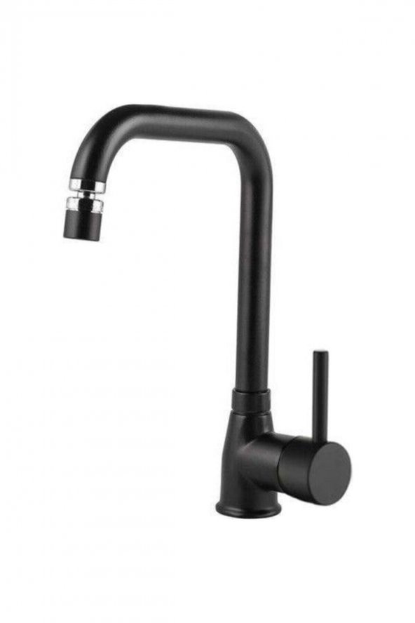 Kustar Santa Komple Siyah Mutfak Evye Bataryası 360 Oynar Perlatörlü