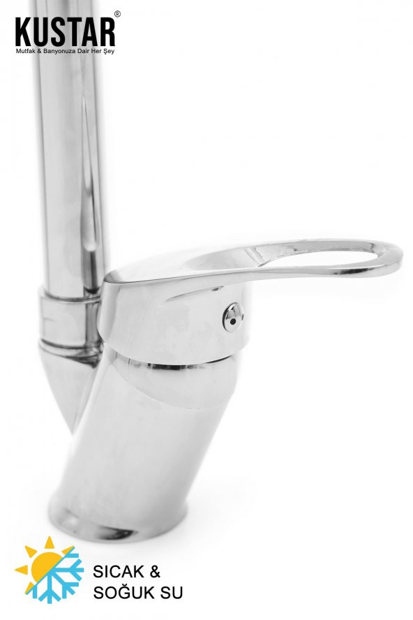 Kustar Krom Mix Kuğu Borulu Mutfak Eviye Bataryası Oynar Perlatörlü - 3