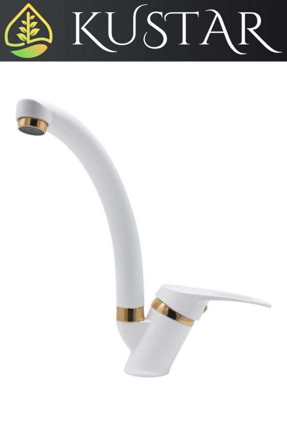 Kustar Sema Gold Beyaz Mutfak Evye Bataryası