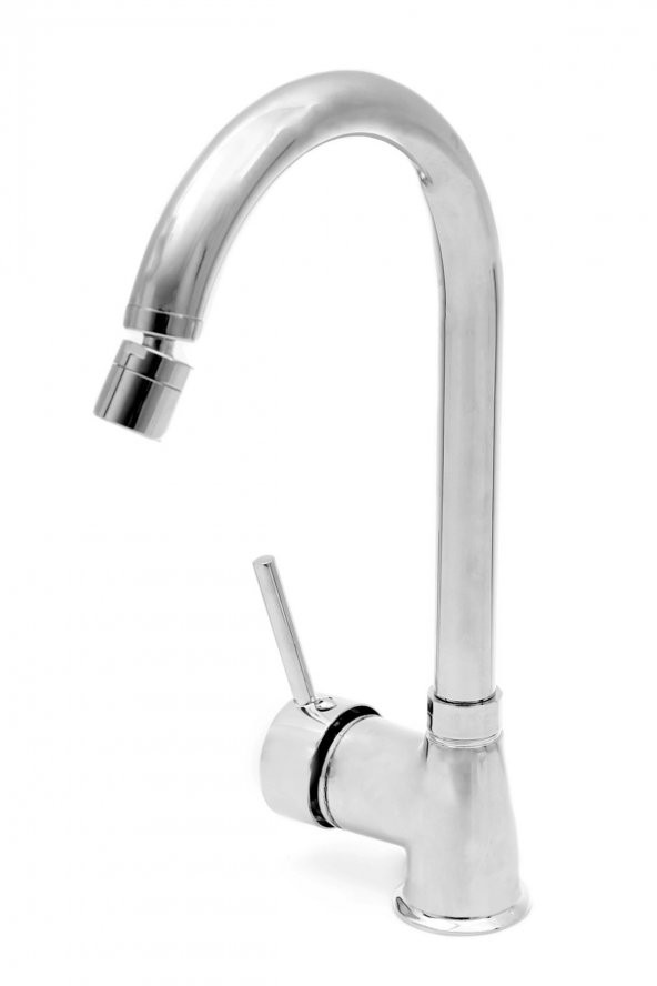 Kustar Krom Armut Kuğu Borulu Mutfak Eviye Bataryası Oynar Perlatörlü