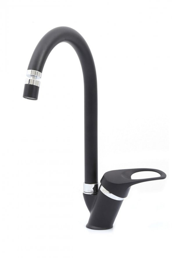 Kustar Olinda Siyah Mutfak Evye Bataryası 360 Oynar Perlatörlü