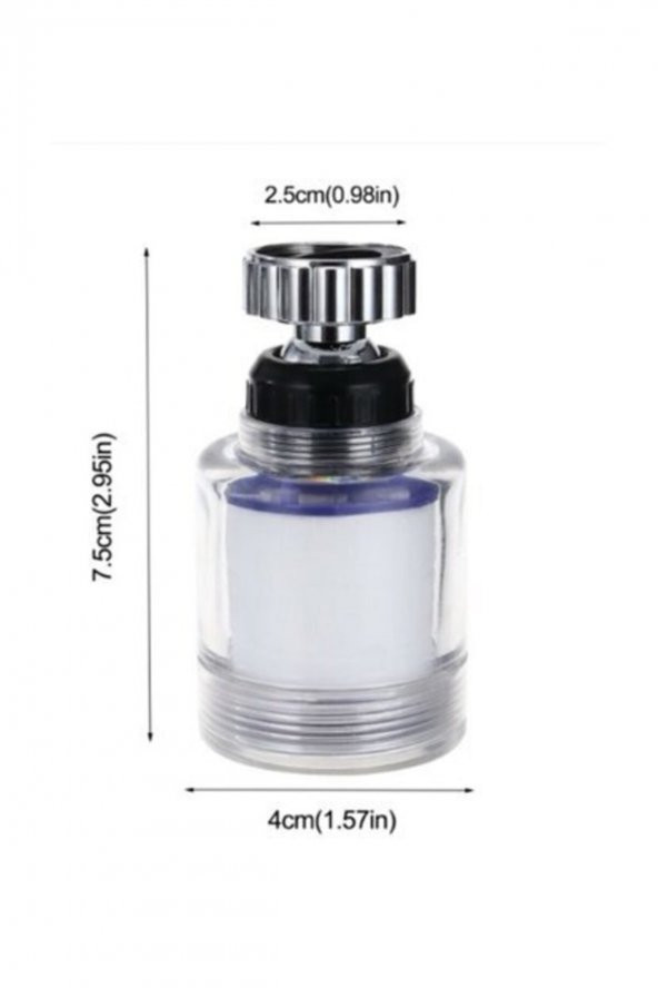 Kustar Kireç Önleyici Musluk Başlığı 360 Derece Döner Filtreli Ve Su Tasarufflu - 3