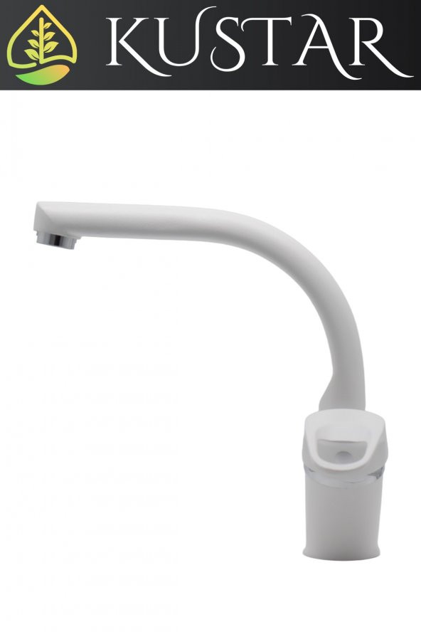 Kustar Tyal Beyaz Kısa Mix Aç Kapa Banyo Lavabo Bataryası - 2