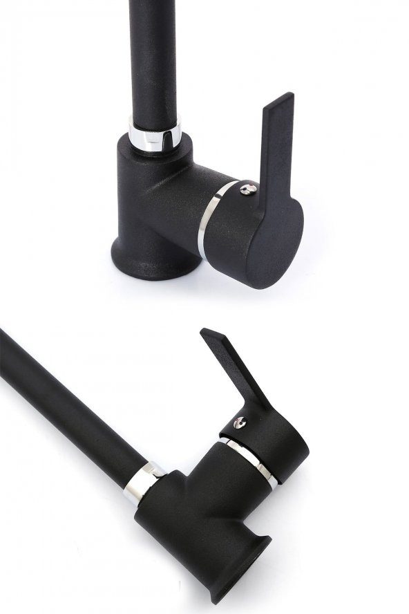 Kustar Inci Siyah Mutfak Evye Bataryası 360 Oynar Başlıklı - 2