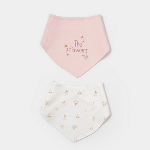 Biorganic The Flowers 2li Bebek Fular Mama Önlüğü