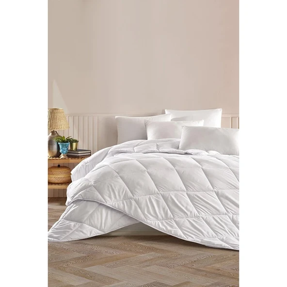 Mikrofiber Silikon Yorgan - 2 Yastık Set