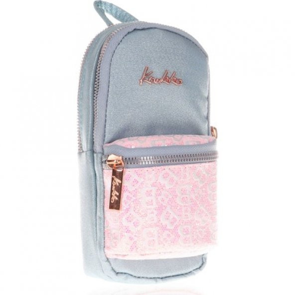 Kaukko Mazing Simli Gri Kız Çocuk Kalem Çantası - Çanta Şekilli