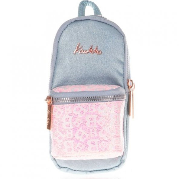 Kaukko Mazing Simli Gri Kız Çocuk Kalem Çantası - Çanta Şekilli - 2