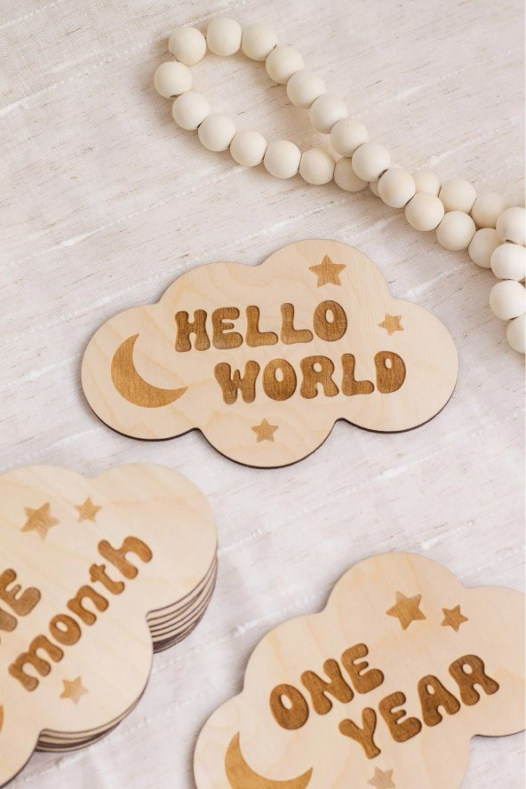Baby Monthly Milestone Cards, Aylık Bebek Kartları Fotoğraf Çekimi, Hamile Seti, Hediye - 2