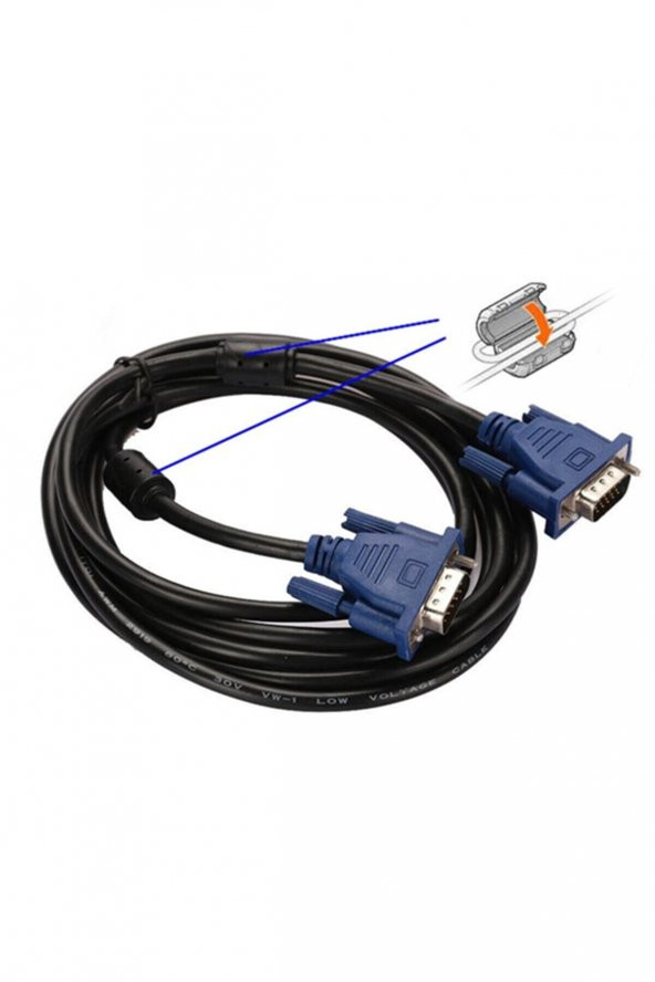 SpeedUF 1.5 Metre Vga Kablosu Ekran Lcd Led Monitör Bağlantı 15 Pin  Pc Laptop Görüntü Kablosu 1.5 m - 4