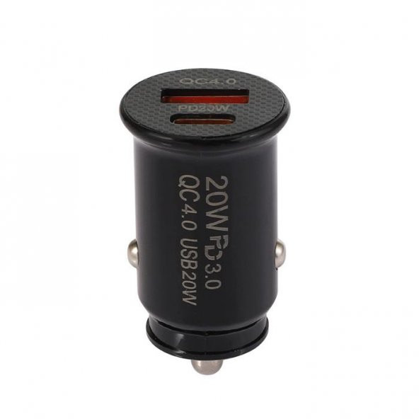 Ally TE-P10 USB ve Type-C Çıkışlı Araç Içi Çakmaklık Hızlı Şarj Başlığı - 2