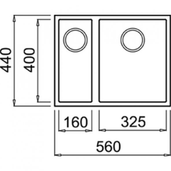 TEKA SQUARE 2B 560 TG 2 GÖZLÜ SİYAH GRANİT MUTFAK EVYESİ - 3