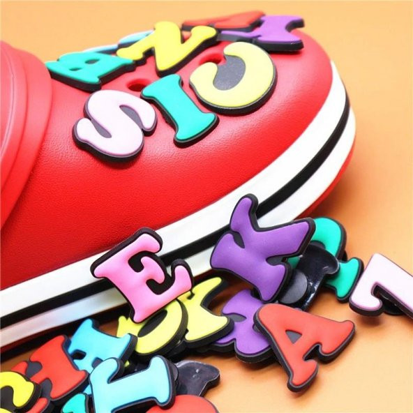 1 ADET CROC TERLİK SÜSLERİ JIBBITZ RENKLİ AKSESUAR J HARFİ - 4