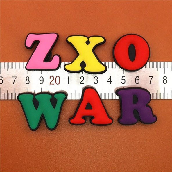 1 ADET CROC TERLİK SÜSLERİ JIBBITZ RENKLİ AKSESUAR J HARFİ - 5