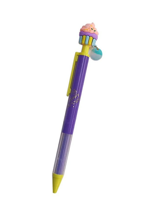 Cupcake Versatil Kalem Mor 1 Adet Pasta Kapkek Figürlü 0,7 Uçlu Kalem Hediye Kalem Sevimli Kalem - 2