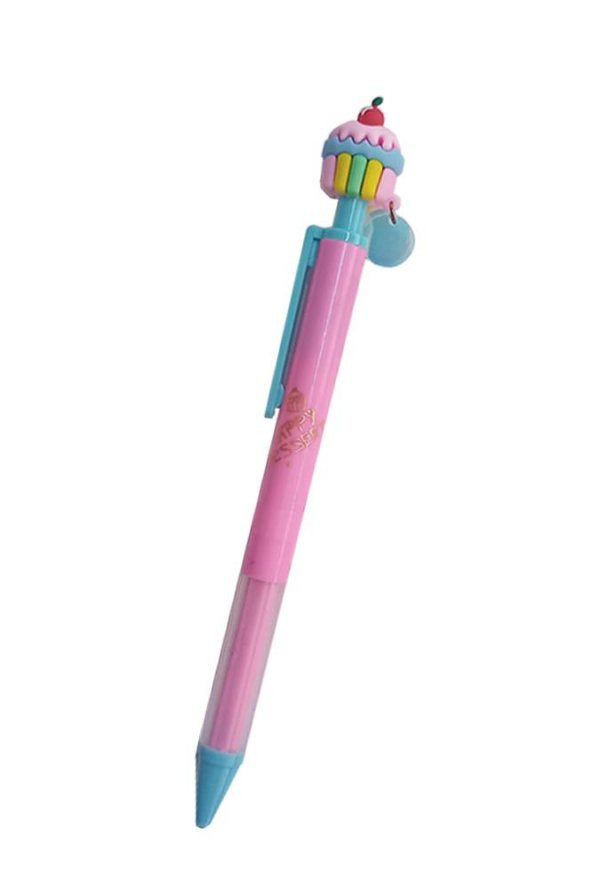 Cupcake Versatil Kalem Pembe 1 Adet Pasta Kapkek Figürlü 0,7 Uçlu Kalem Hediye Kalem Sevimli Kalem - 2