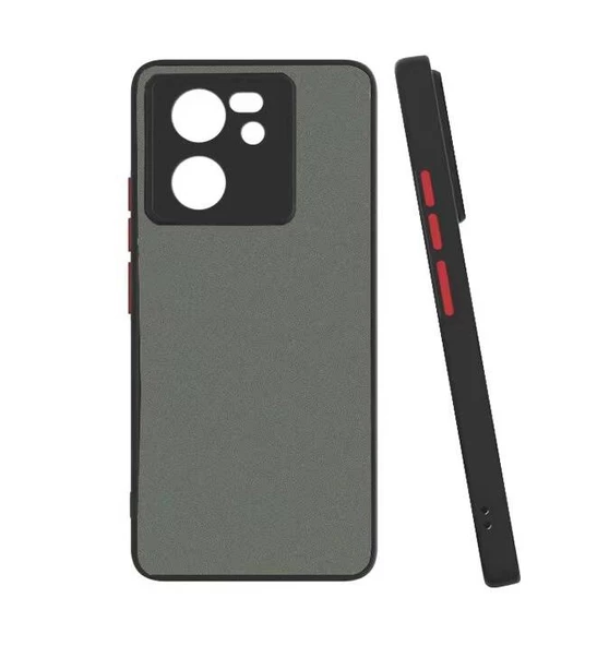 Xiaomi Mi 13T Pro Kılıf Hux Düğme ve Kapak Zıt Renk Kılıf - Resim 2