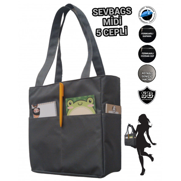 SEVBAGS KADIN GÜNLÜK ASKILI OMUZ KOL VE EL ÇANTASI MİDİ - 2