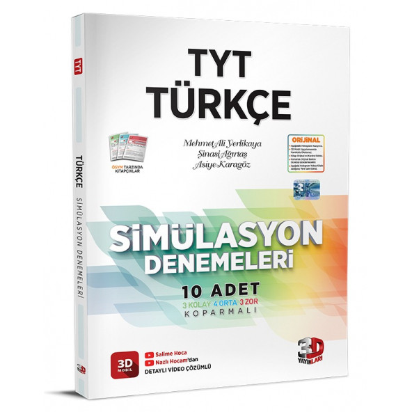 3D TYT Simülasyon Türkçe Denemeleri 10 ADET