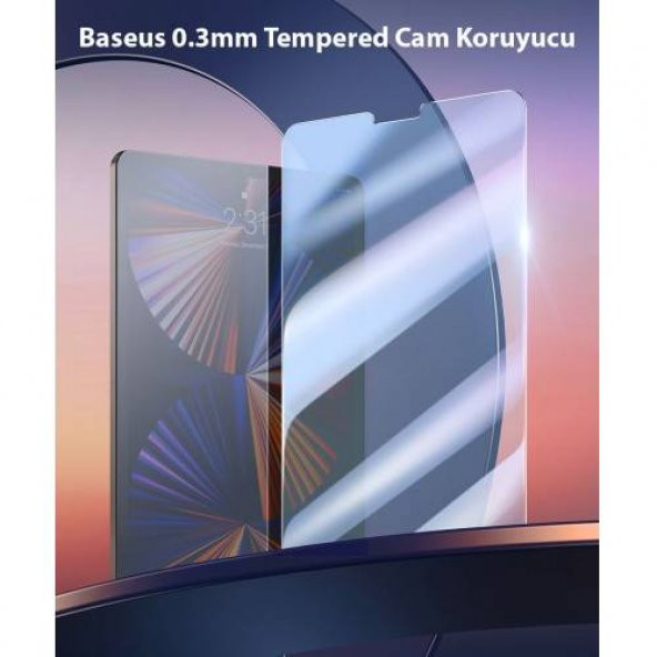 Baseus 4K HD Çerçevesiz 0.3mm Full iPad Mini 8.3inç (2021) Cam Ekran Koruyucu Çizilmez Koruma - 3