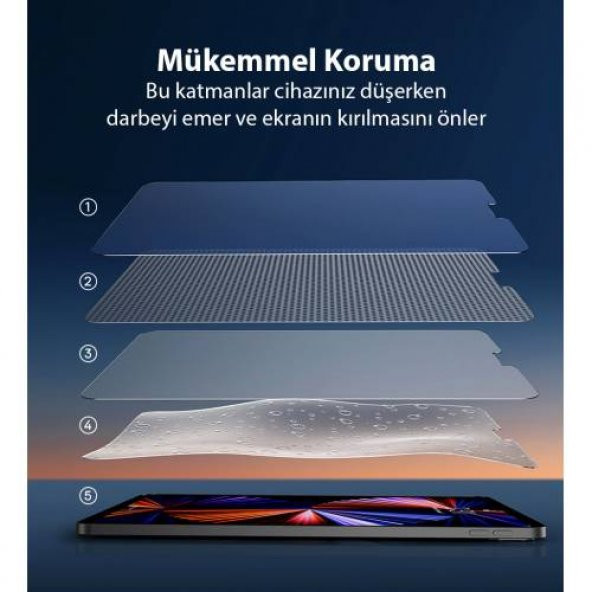 Baseus 4K HD Çerçevesiz 0.3mm Full iPad Mini 8.3inç (2021) Cam Ekran Koruyucu Çizilmez Koruma - 5