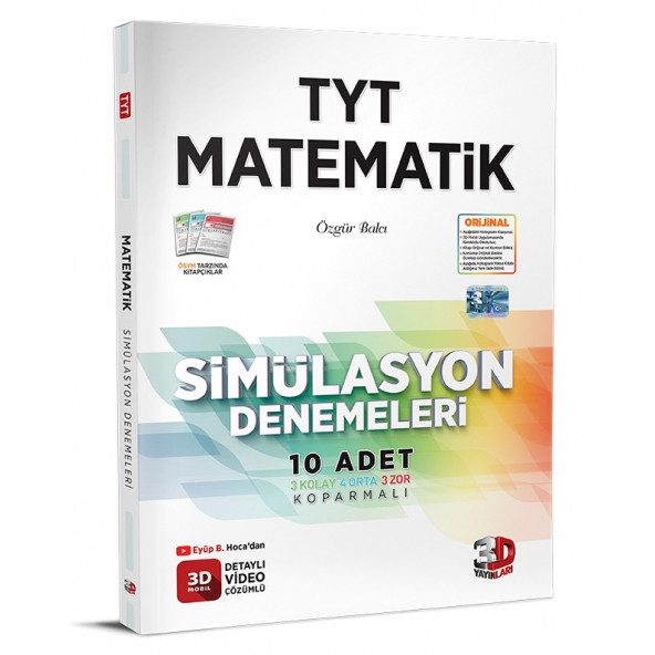 3D TYT Simülasyon Matematik Denemeleri 10 adet