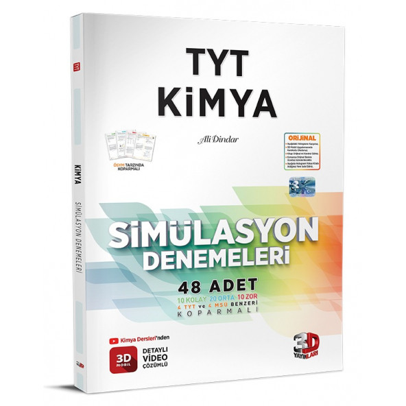 3D TYT Simülasyon Kimya Denemeleri 48 ADET