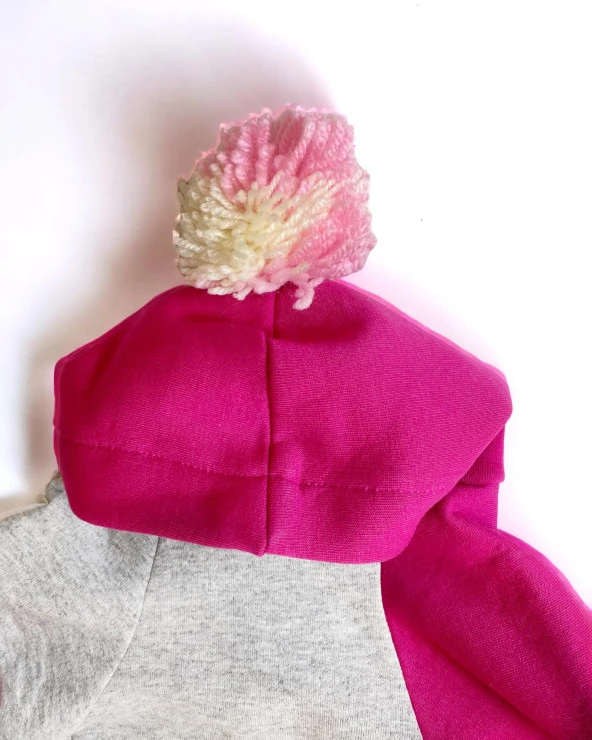 Pink PON Gri Kapşonlu Sweatshirt Köpek Kıyafeti 2XL (5 -6,5 Kg ) - 2