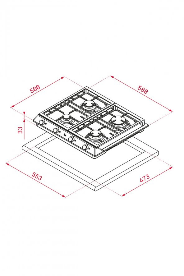 Teka EX 60.1 4G AI AL DR CI NTB  60 cm Gazlı Ankastre Ocak - 3