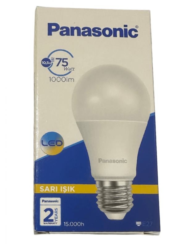Panasonic 10.5W (75W) 2700K (Sarı Işık) E27 Duylu Led Ampul (8 Adet)