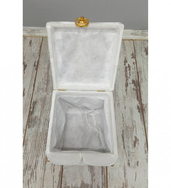 Bonny Home Kapitone MDF Krem Renk 3lü Çamaşır Sepeti Kirli Sepeti Banyo Seti - 5
