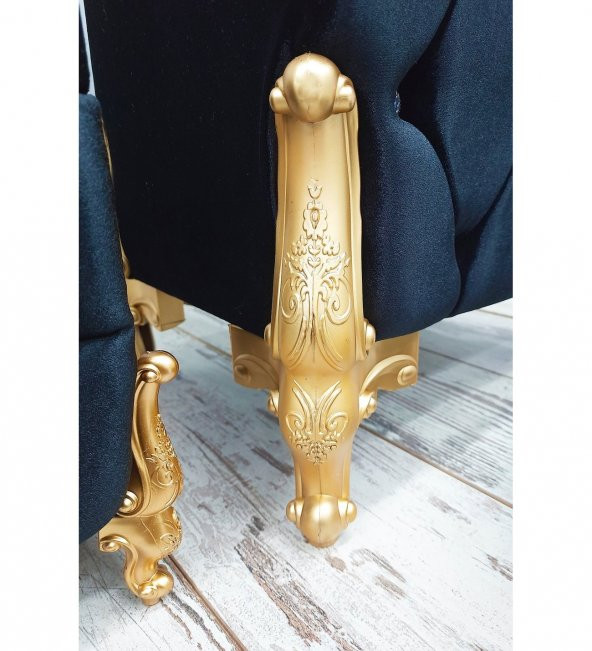 Kapitone MDF Siyah Renk 3lü Çamaşır Sepeti Kirli Sepeti Banyo Seti - 4