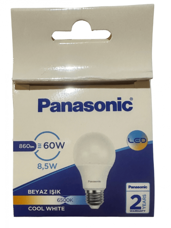 Panasonic 8.5W (60W) 6500K (Beyaz Işık) E27 Duylu Led Ampul (2 Adet) - 4
