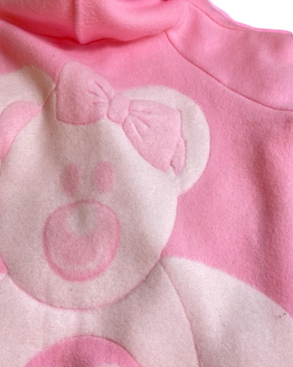 Polar Teddy Pink Sweatshirt Büyük Irklar İçin