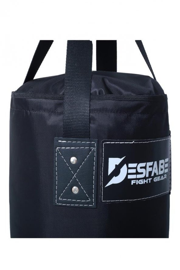 Desfabe Polydes 120x30 Cm Kolonlu Boks Kum Torbası Siyah+Askı Aparatı+Atlama İpi - 4