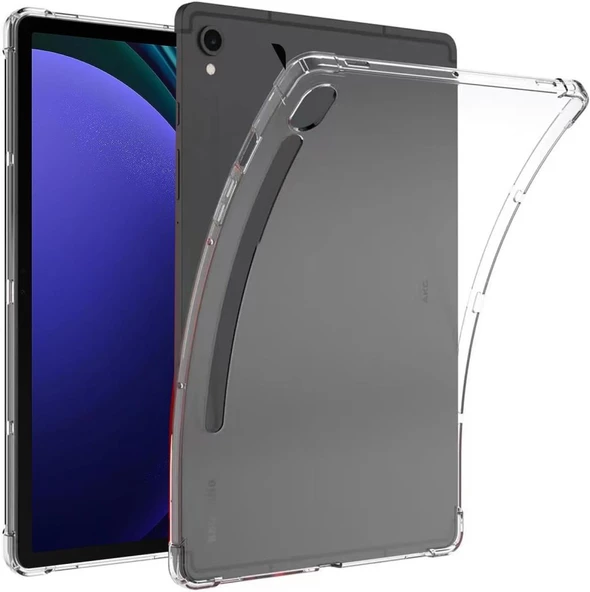 Samsung Galaxy Tab S9 X710 S9 FE X510 Kılıf Darbelere Dayanıklı Şeffaf Kapak X716 X718 X516