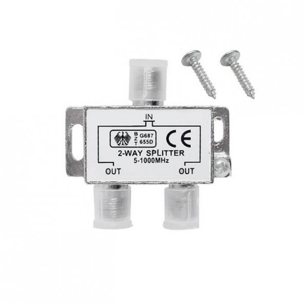 2 li Uydu Splitter Kablo TV Rg6 Anten Çoklayıcı Dağıtıcı - 3