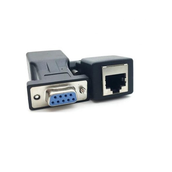 RS232 To RJ45 9 Pin Ethernet Adaptör Ekleme Ek Uzatıcı Extender Çevirici Dönüştürücü 30M