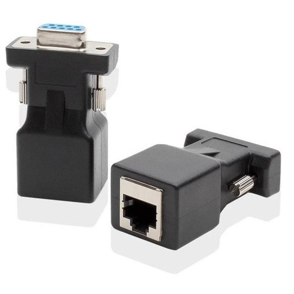 RS232 To RJ45 9 Pin Ethernet Adaptör Ekleme Ek Uzatıcı Extender Çevirici Dönüştürücü 30M - 2