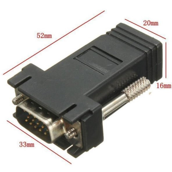 Rj45 Vga Ekleme Ek 30 Metre Uzatıcı Cat56 Monitör Extender - 2 Adet - 2