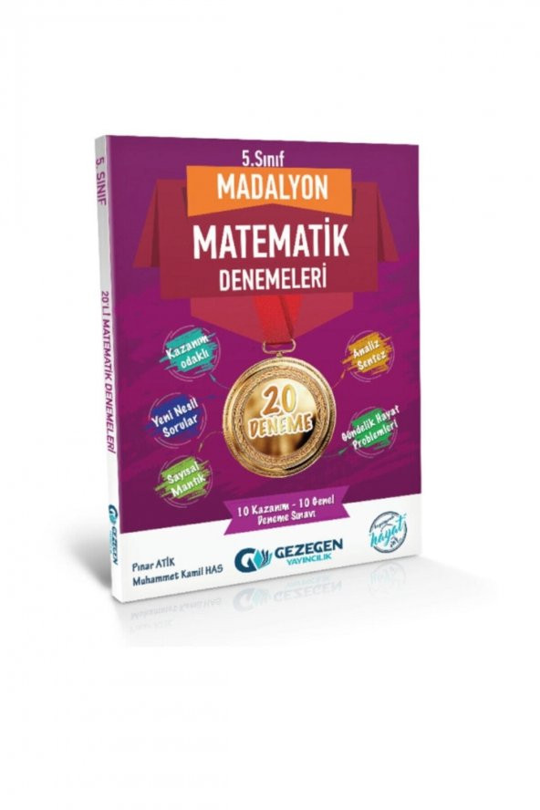 Gezegen Yayıncılık 5. Sınıf Matematik Madalyon 20li Denemeleri