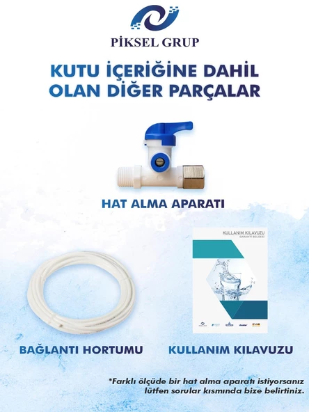 Piksel Aqua 10 Aşamalı Pompalı Mineralli Çelik Tanklı Su Arıtma Cihazı