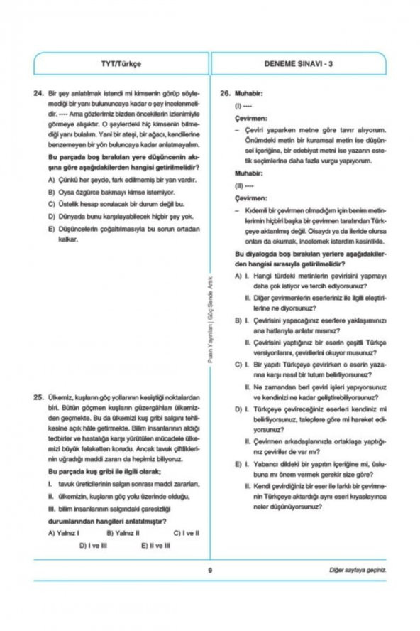 PUAN TYT 7 DENEME YENİ NESİL - 5