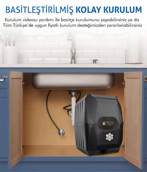 Piksel Aqua 12 Aşamalı Alkali Çelik Tanklı Su Arıtma Cihazı - 3