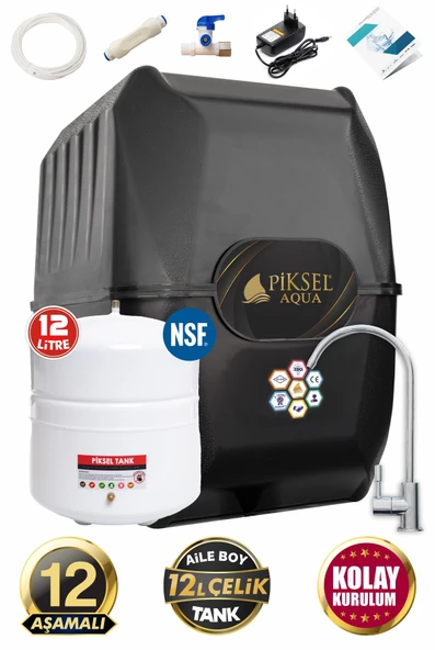 Piksel Aqua 12 Aşamalı Master Membranlı Pompalı Alkali Mineralli Su Arıtma Cihazı