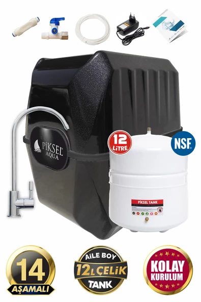 Piksel Aqua 14 Aşamalı Pompalı Jacobi Membranlı Multimineralli Su Arıtma Cihazı