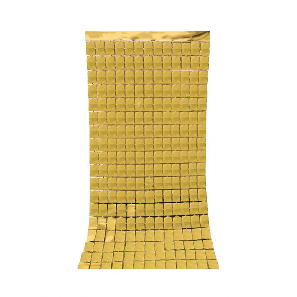 Metalize Gold PötiKare Desenli Arka Fon Süs 100x200 cm - Resim 2