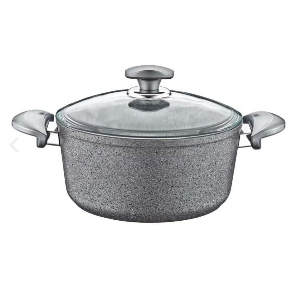 OMS Derin Granit Tencere Gri 22 cm 3110