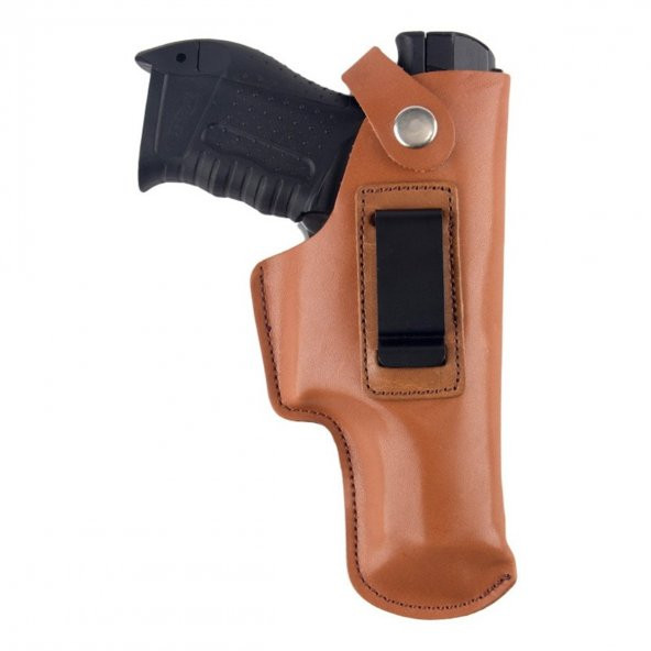 Glock Deri Tabanca İç Kılıfı Yumuşak Deri Taba