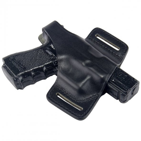 Beretta F92 Deri Tabanca Kılıfı Yarım Kelebek Siyah - Resim 4